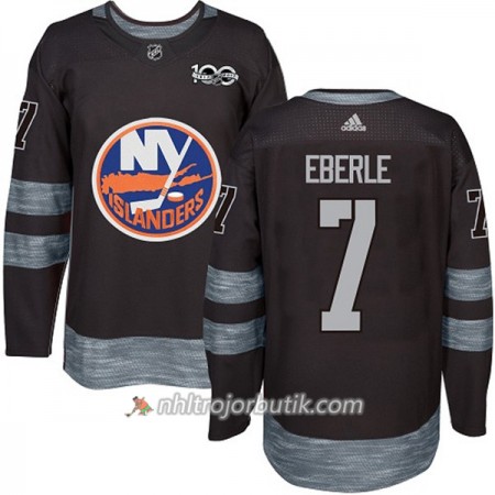 Män Ishockey New York Islanders Tröja Jordan Eberle 7 1917-2017 100th Anniversary Adidas Svart Authentic